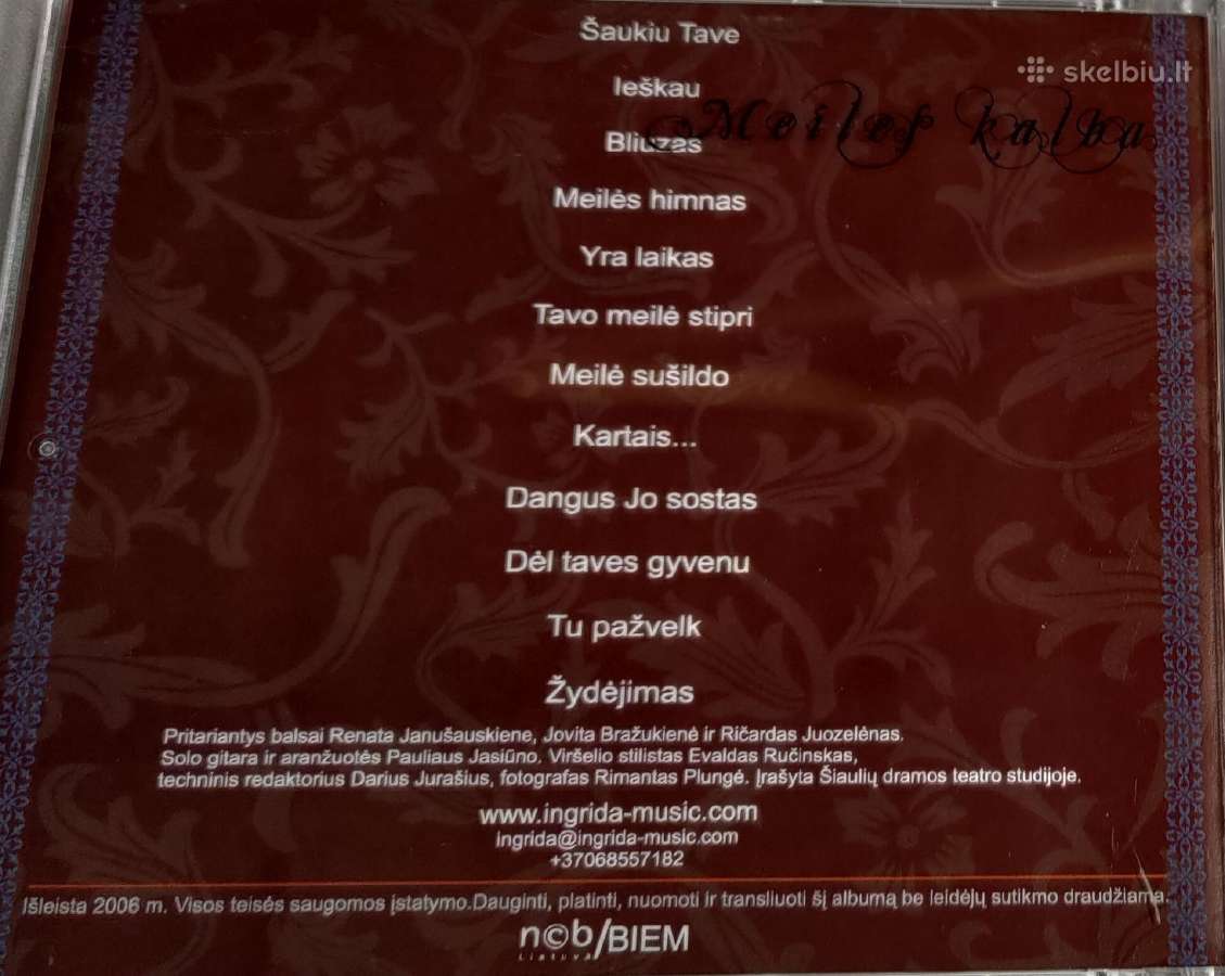 Ingrida Ručinskienė "meilės kalba" CD - nuotraukos Nr. 4