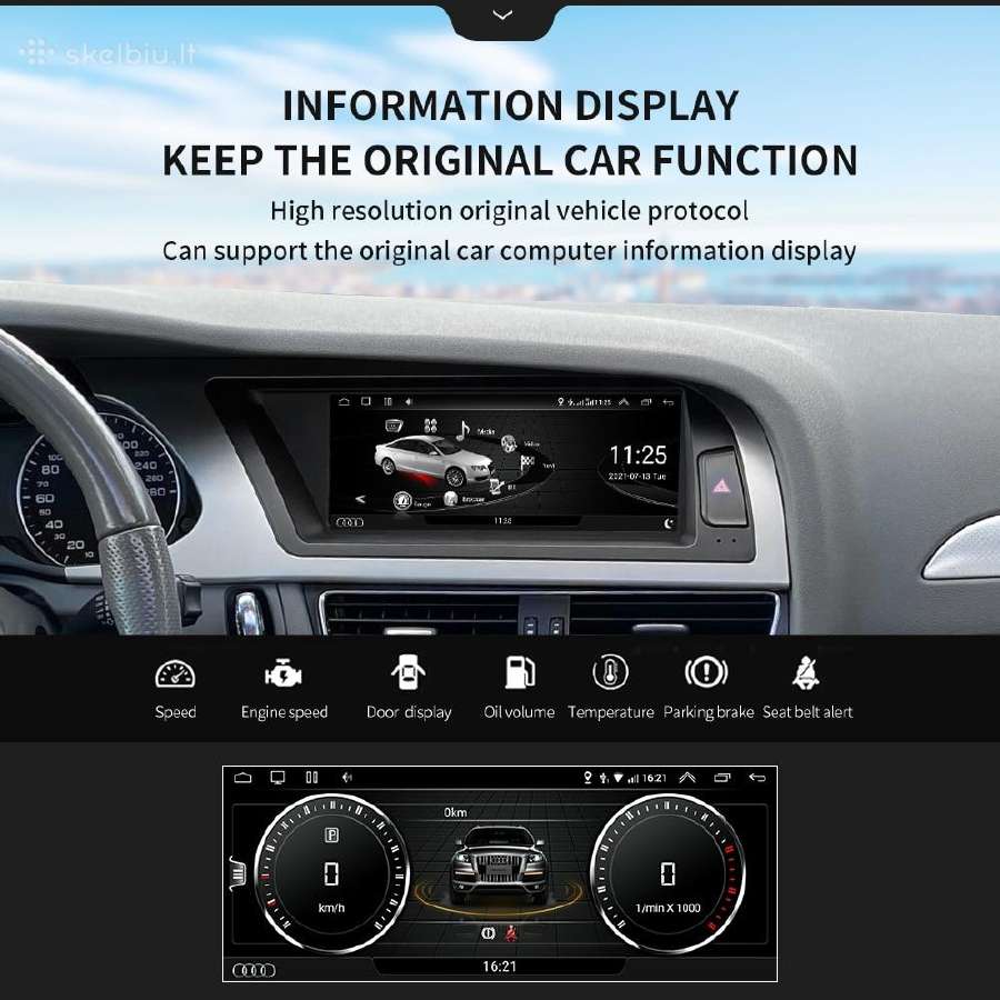 Audi A4 B8 ir A5 2008-2016 android multimediją - nuotraukos Nr. 15