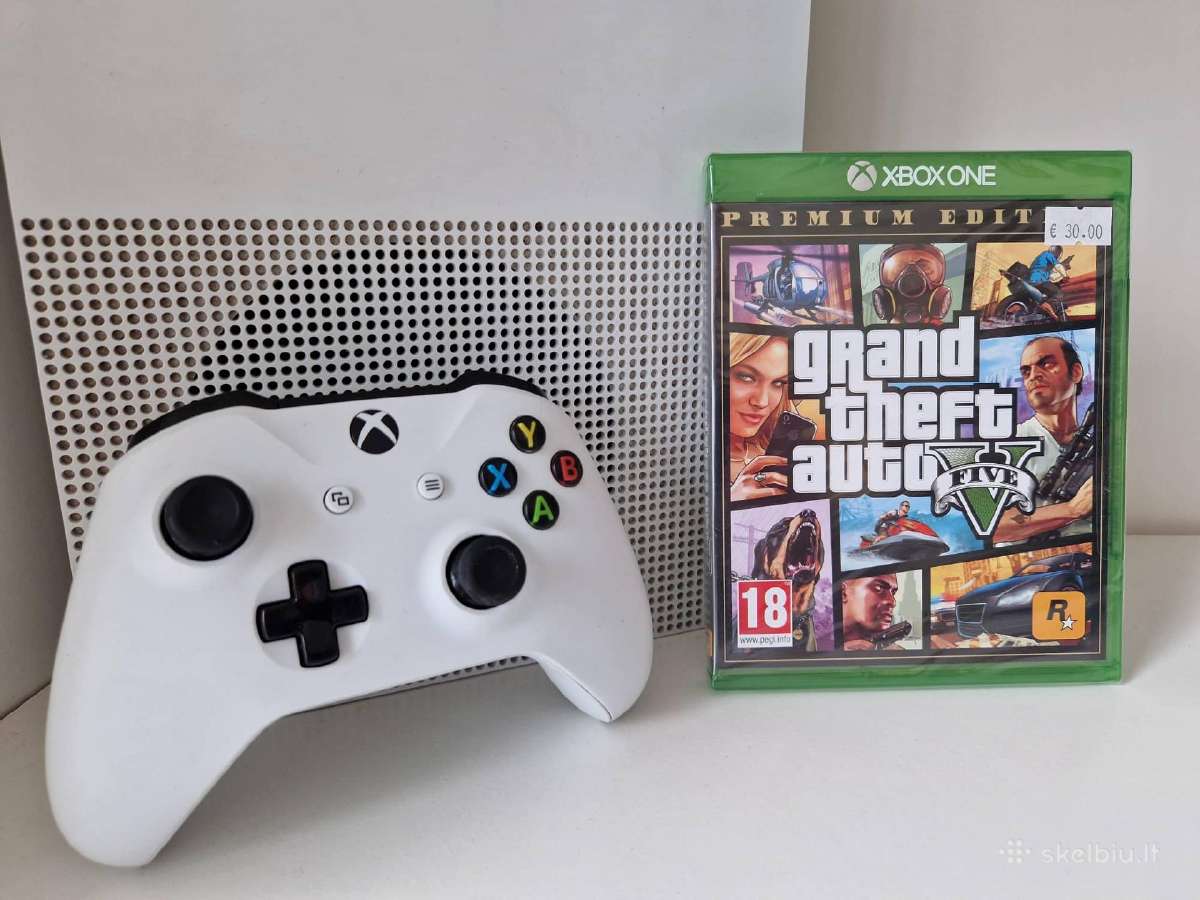 Xbox One S 1tb Gta V Garantija - nuotraukos Nr. 2