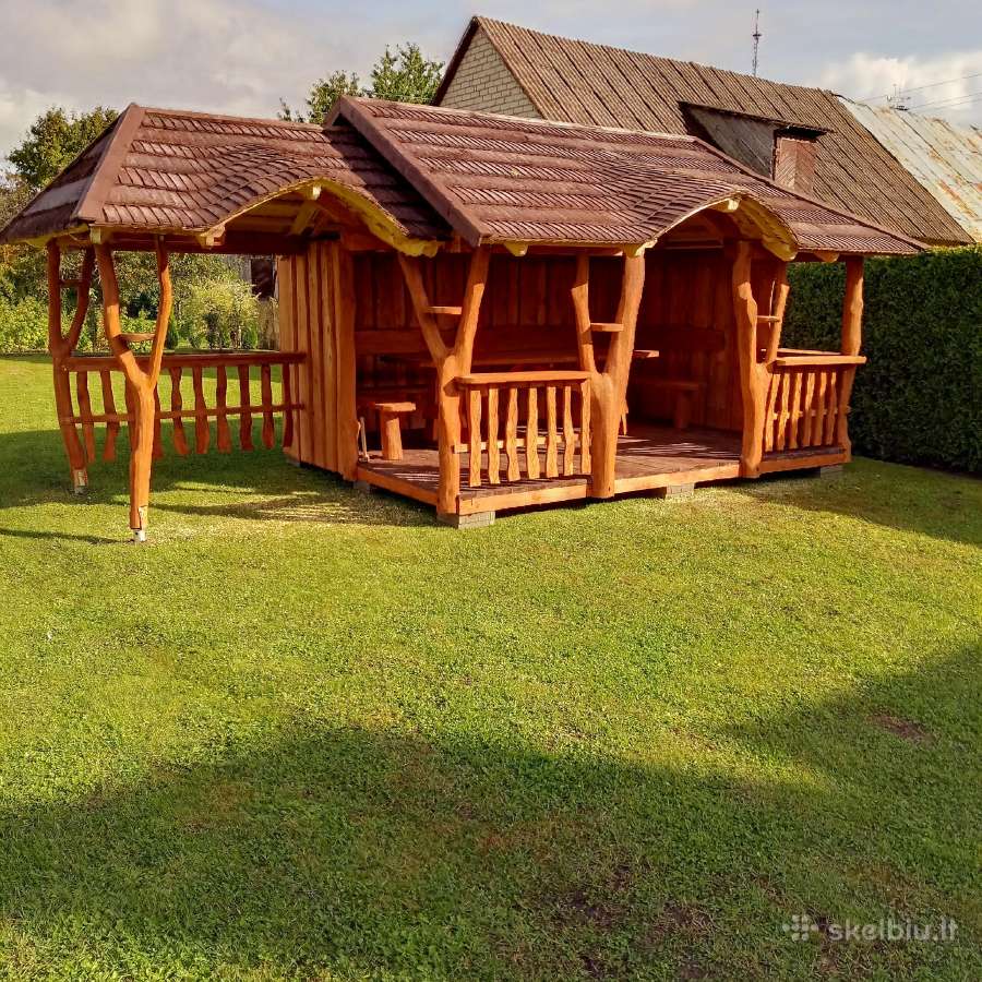 Pavėsinės, šulinio apdaila,vaikų žaidimų aikštelės - nuotraukos Nr. 8