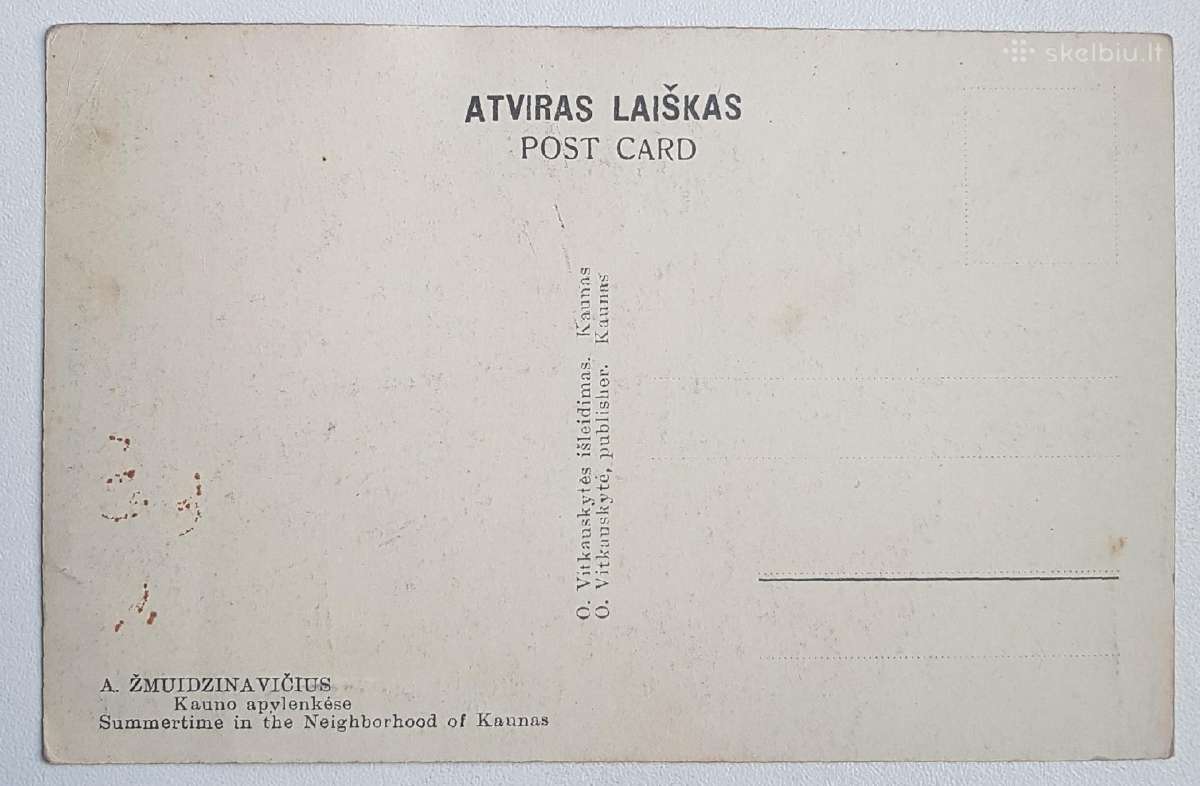 Tarpukario lietuviška atvirutė - nuotraukos Nr. 2