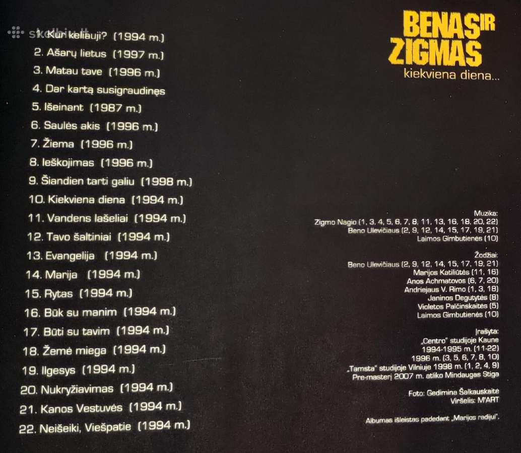 Benas ir Zigmas kiekviena diena CD - nuotraukos Nr. 10