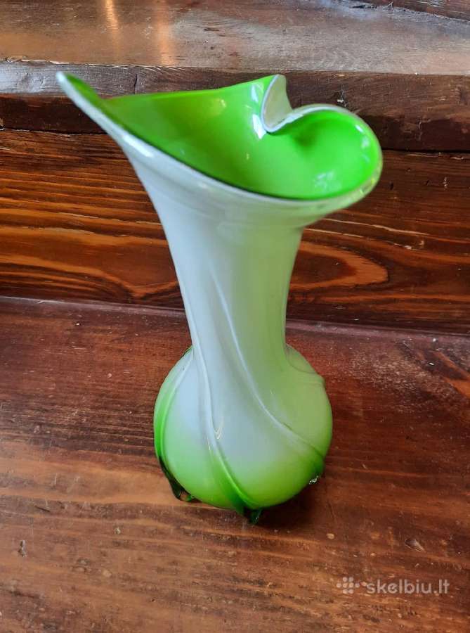 Stiklinė vintažinė vazelė - nuotraukos Nr. 2