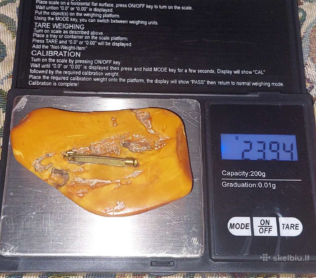 Gintaro grynuolio segė 23.94 g. - nuotraukos Nr. 6