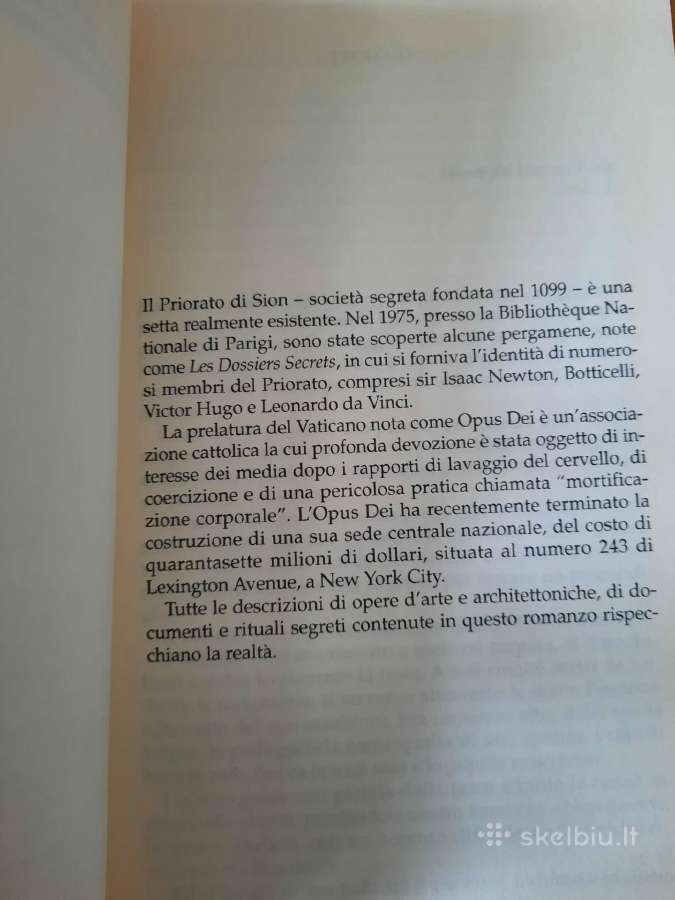 D.brown "Da Vinčio Kodeksas" (italų k.) - nuotraukos Nr. 7