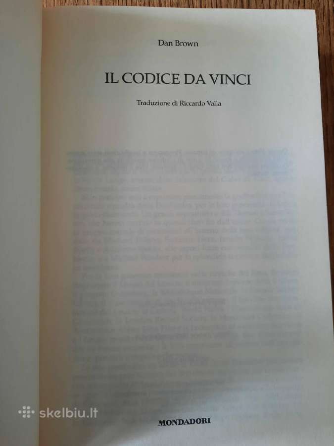 D.brown "Da Vinčio Kodeksas" (italų k.) - nuotraukos Nr. 6