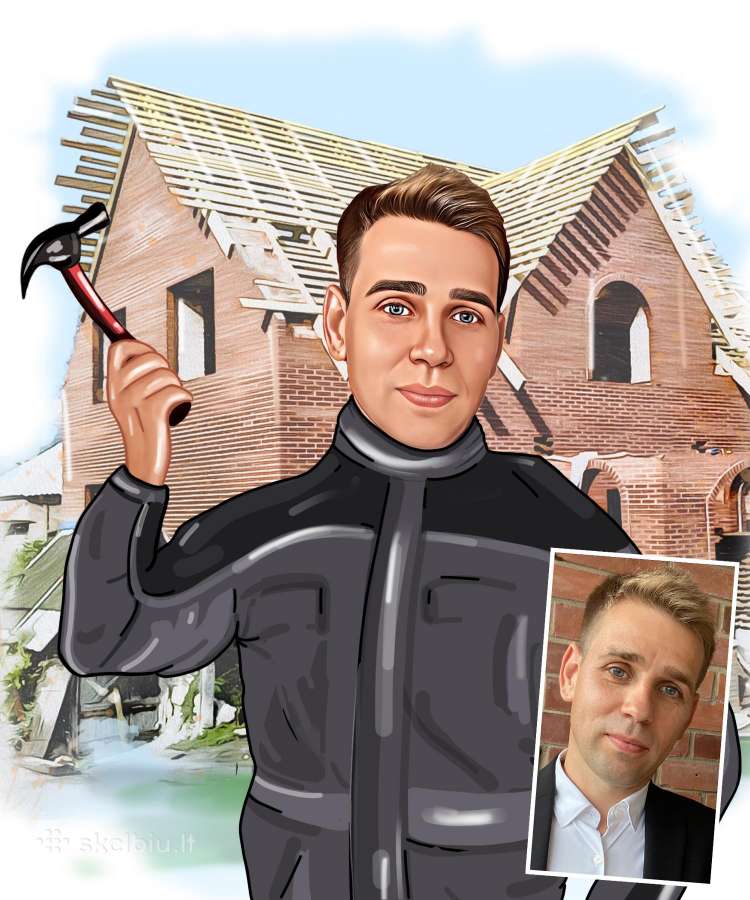 Skaitmeninis ar ranka šaržų piešimas iš nuotraukos - nuotraukos Nr. 4