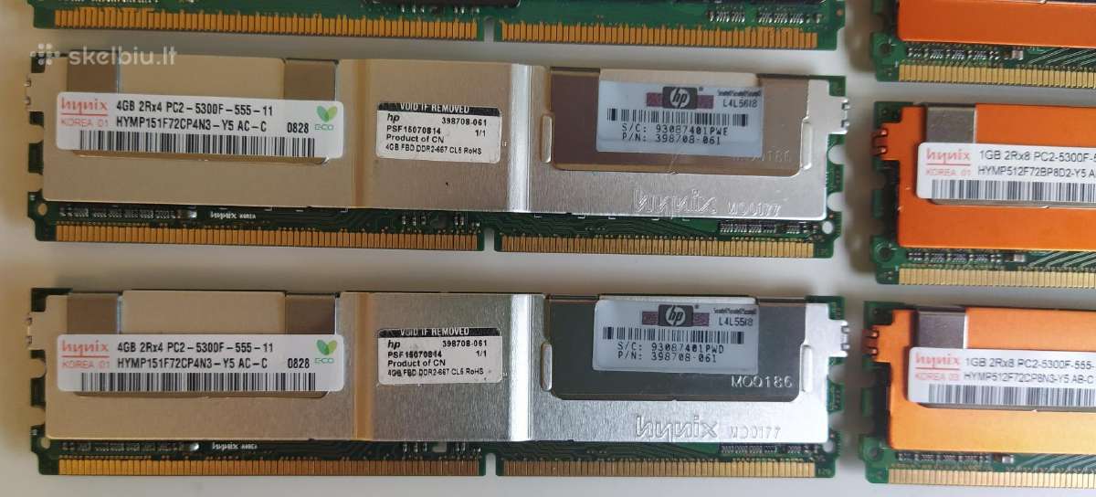 Intel Xeon procesoriai E5335 E5310 RAM 4gb 1gb - nuotraukos Nr. 9