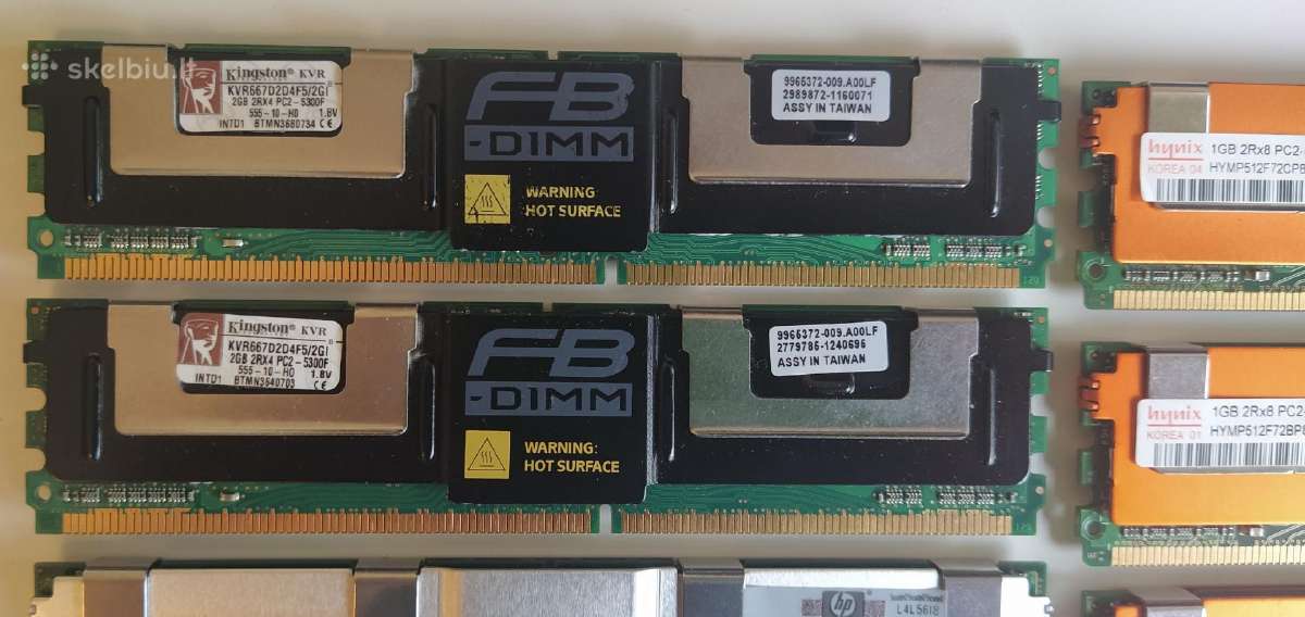 Intel Xeon procesoriai E5335 E5310 RAM 4gb 1gb - nuotraukos Nr. 10