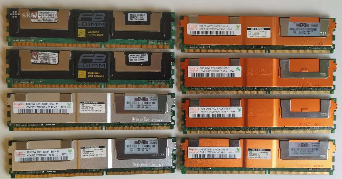 Intel Xeon procesoriai E5335 E5310 RAM 4gb 1gb - nuotraukos Nr. 11
