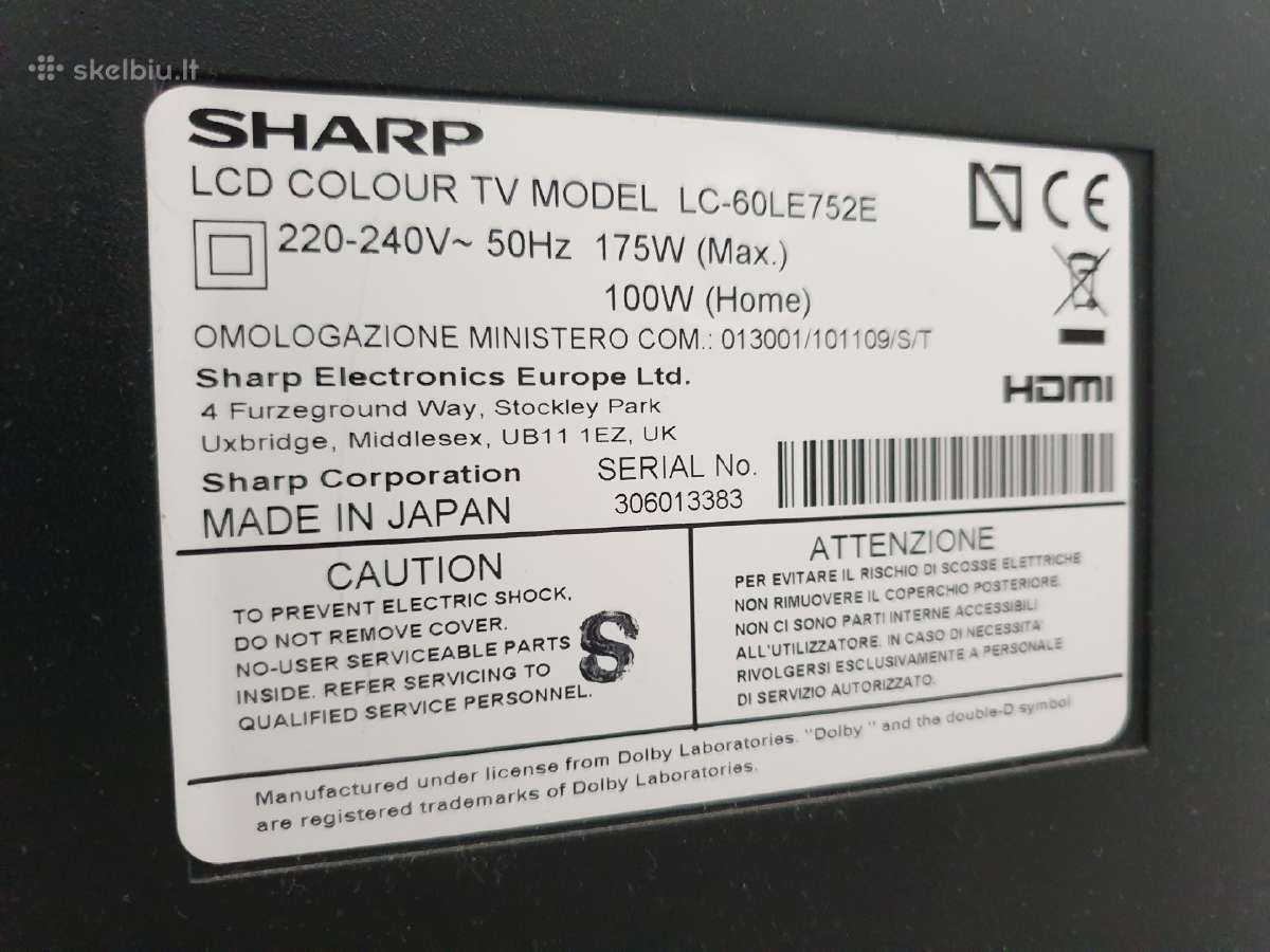 Televizorius sharp smart - nuotraukos Nr. 2