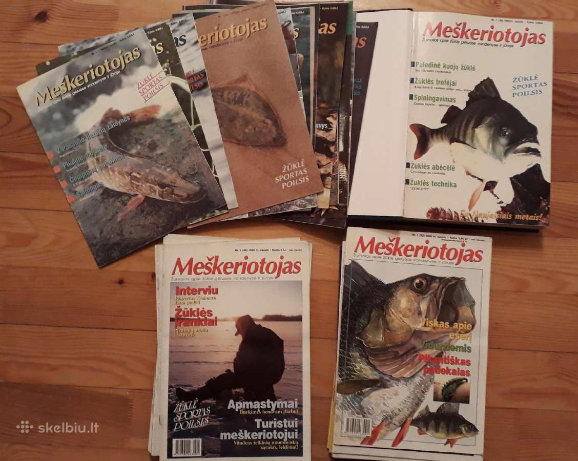 Parduodami žurnalai „meškeriotojas“