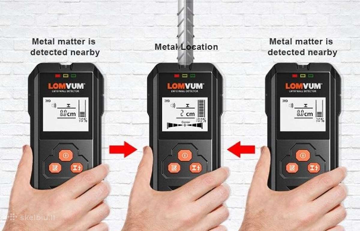 Metalo, laidų ir medienos detektorius - nuotraukos Nr. 2