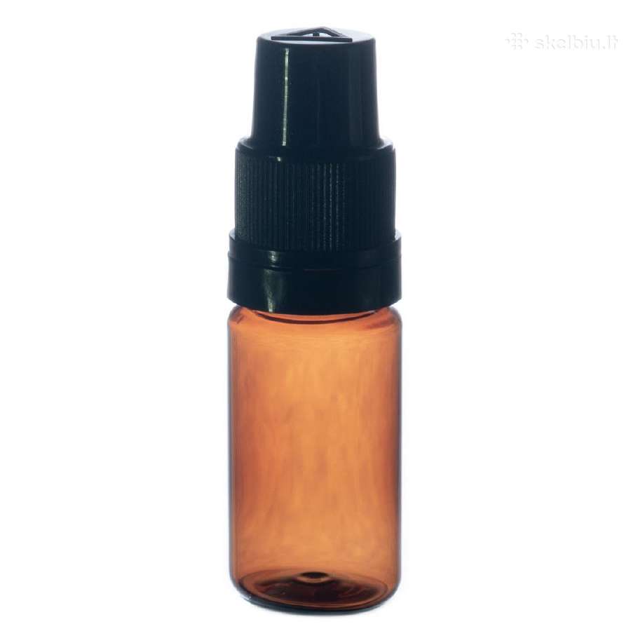 Plastikiniai Amber Spalvos 10ml Buteliukai