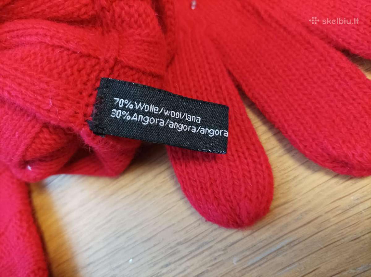 Šiltos ilgos pirštinės (vilna+angora)