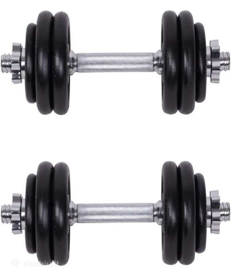Naujas Hantelių ir štangos komplektas 50kg - nuotraukos Nr. 4