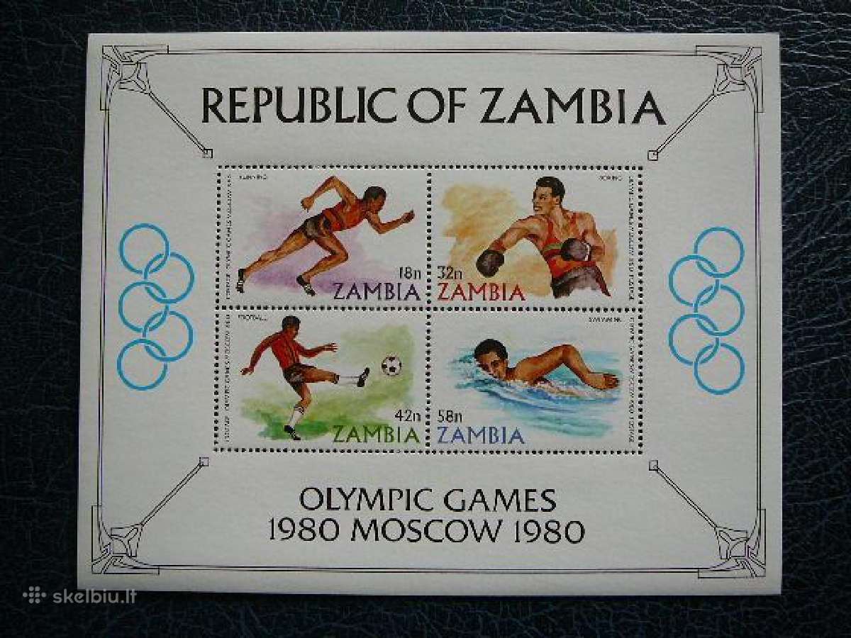 Olimpines vasaros Zambija 1980 Mnh zb225
