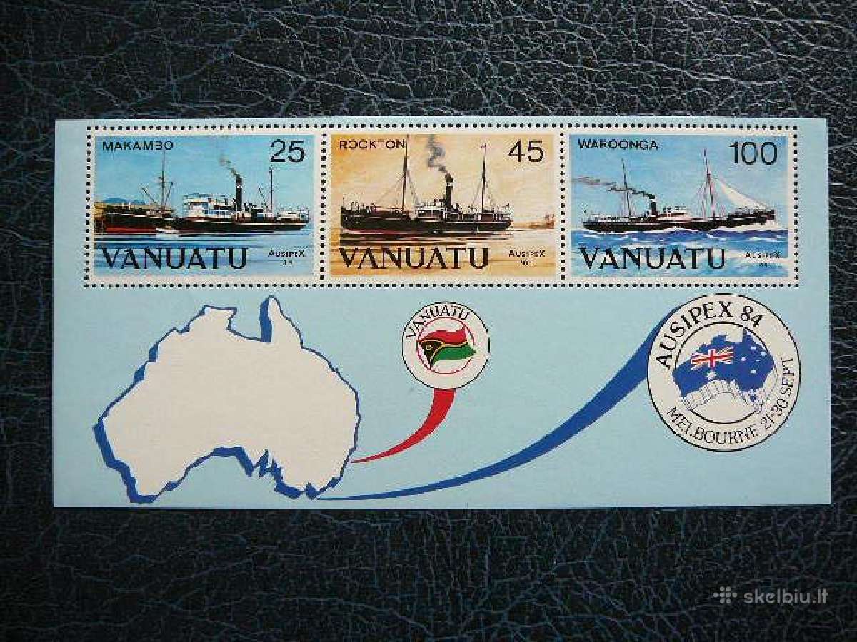 Laivai Burlaiviai Vanuatu 1984 Mnh vt683