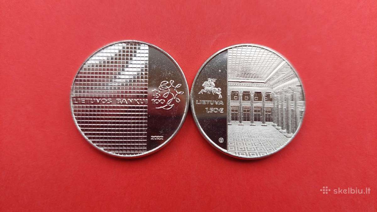 2022m.1.50eur skirta Lietuvos banko 100
