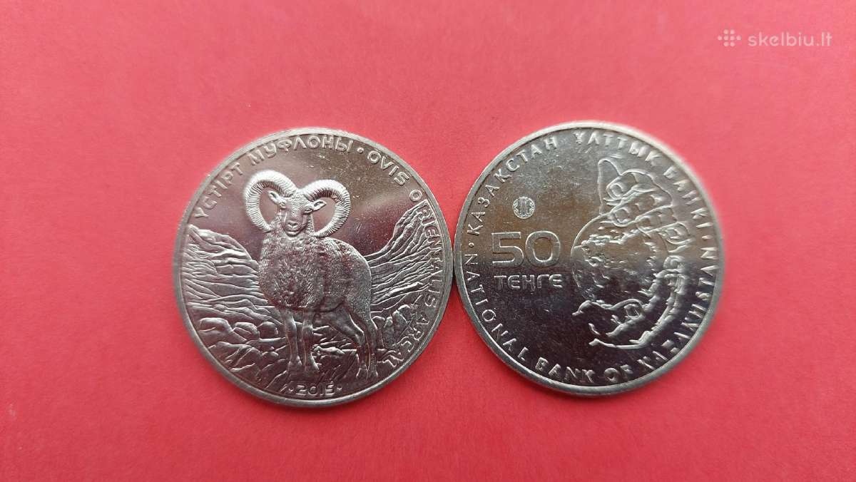 Kazachstanas 2015m. 50 tenge “muflonas“ Unc