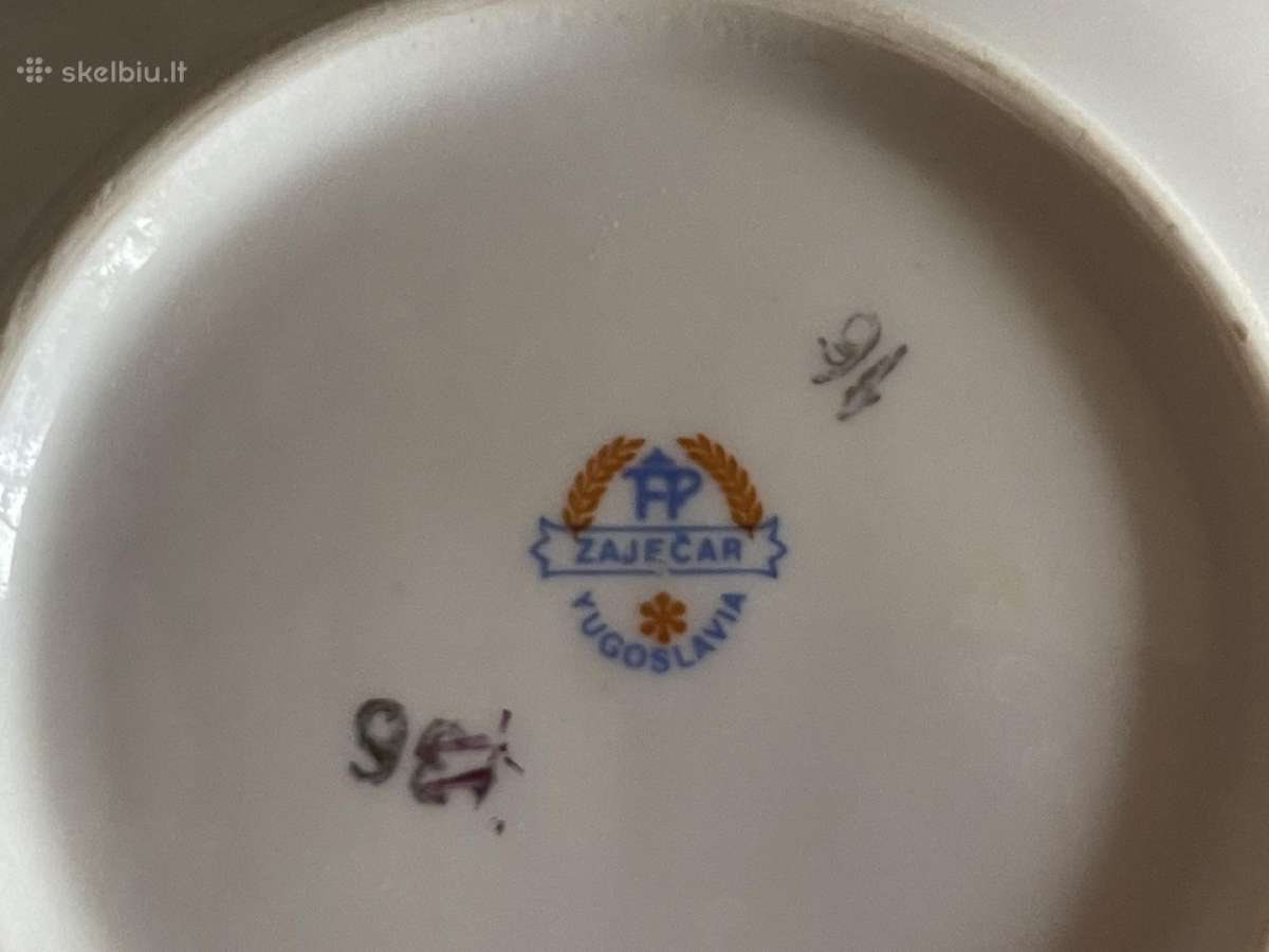 Porcelianinis auksuotas kavos/espresso servizas - nuotraukos Nr. 2