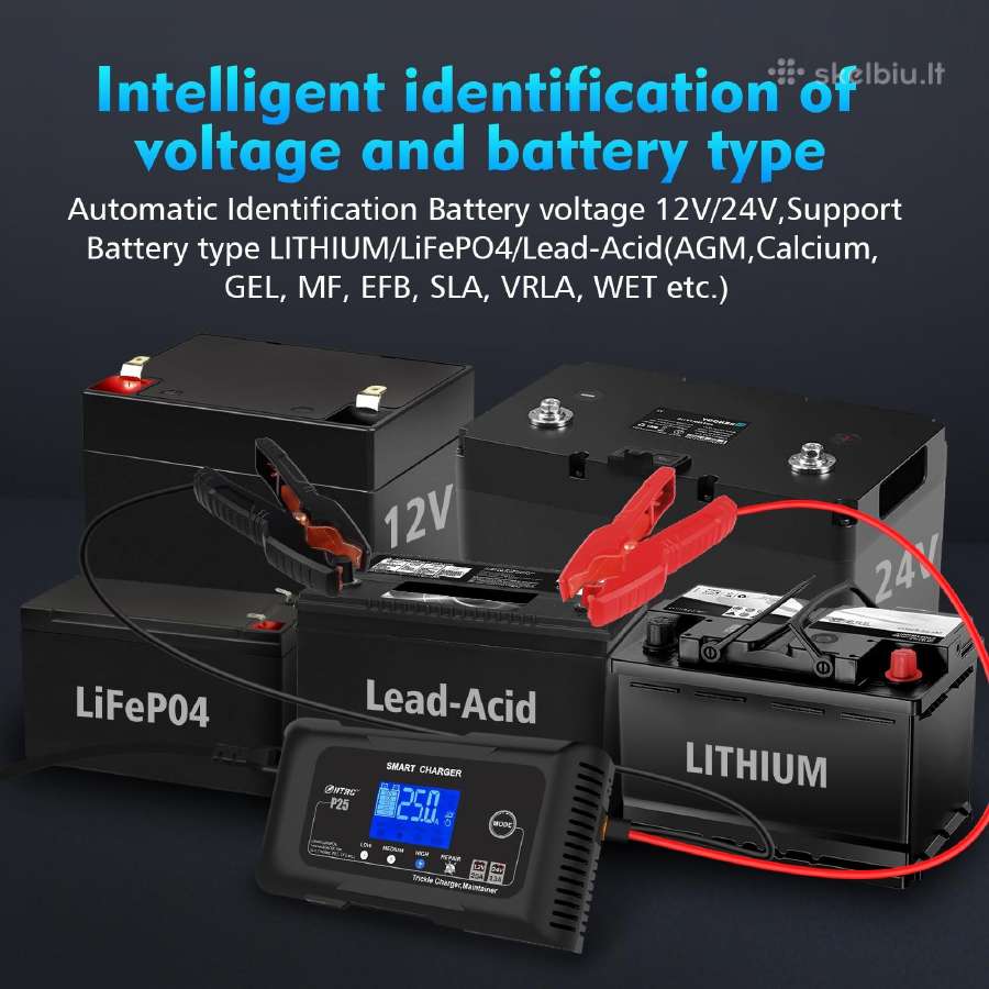 Smart Akumuliatorių pakrovėjas įkroviklis 12v 25a - nuotraukos Nr. 3