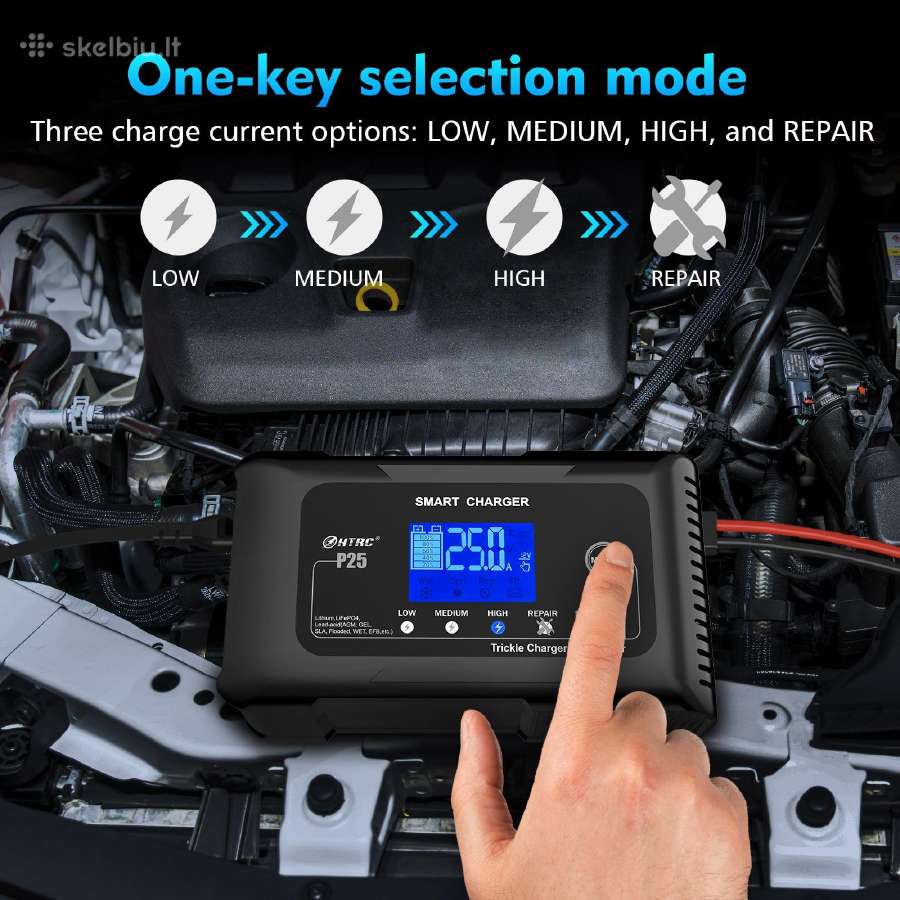 Smart Akumuliatorių pakrovėjas įkroviklis 12v 25a - nuotraukos Nr. 5