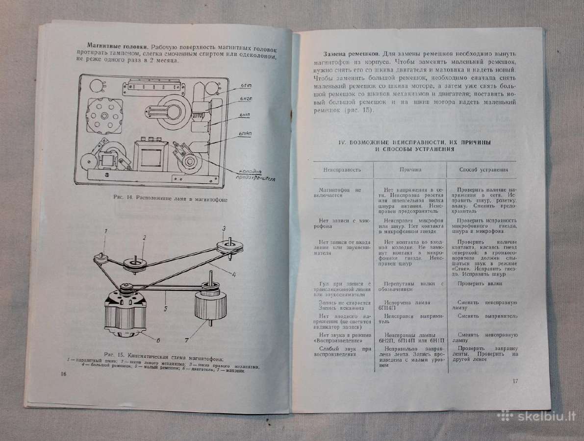 Magnetofonas Aidas eksploatavimo instrukcija 1966m - nuotraukos Nr. 8