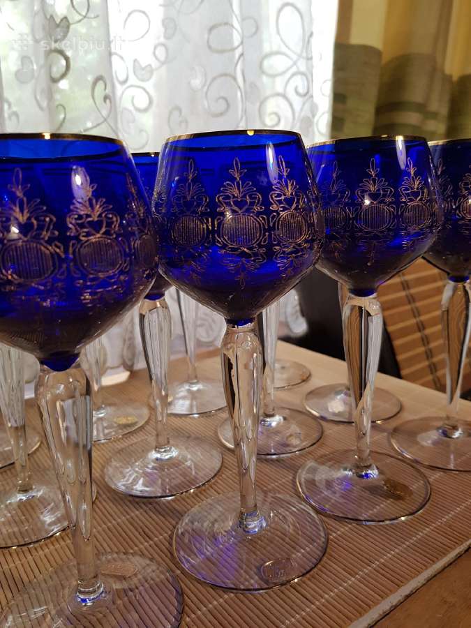 Vintažines Bohemia taures 12 vien. - nuotraukos Nr. 2