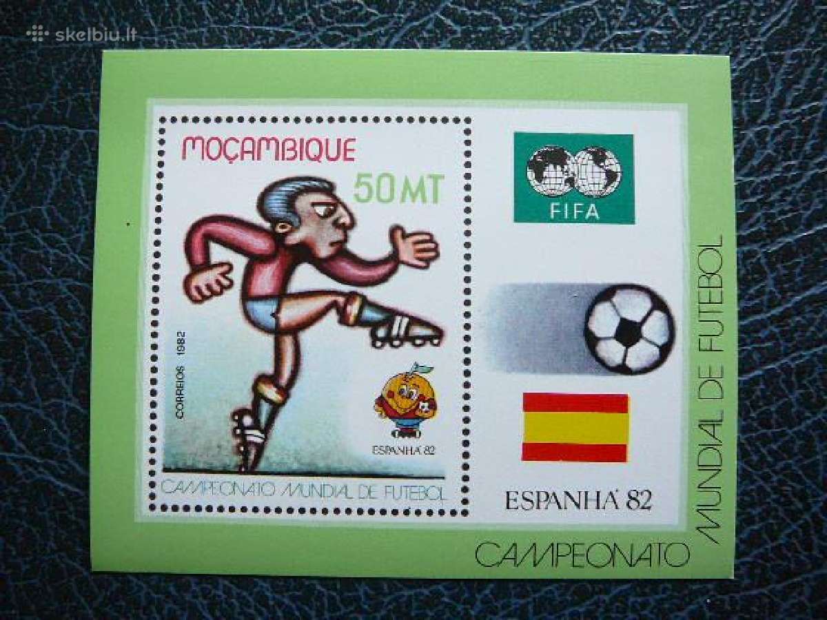 Futbolas 1982 Mozambikas Mnh mb889