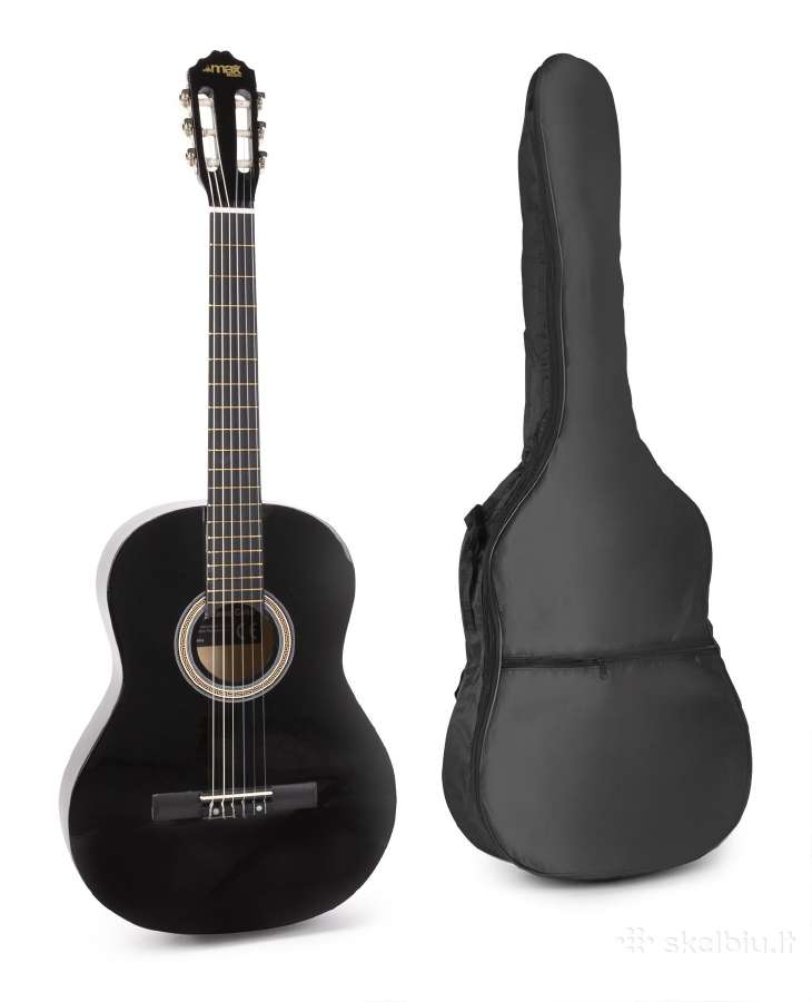 Max Soloart klasikinė gitara juoda - rinkinys - nuotraukos Nr. 2