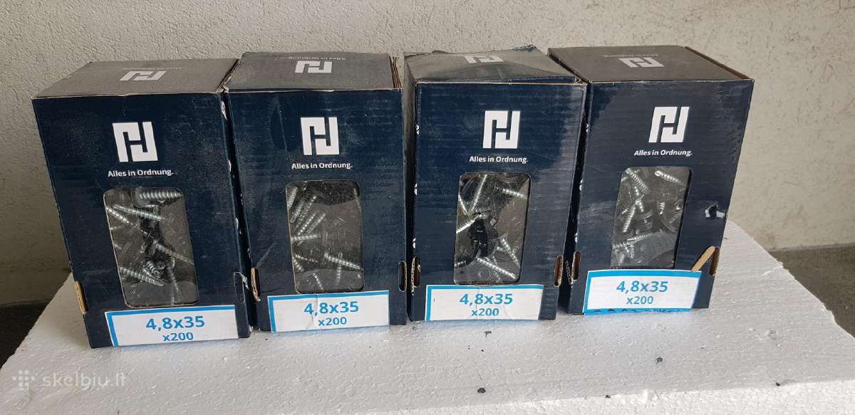 Haushalt savisriegiai Ral9005, juoda 4,8 x 35