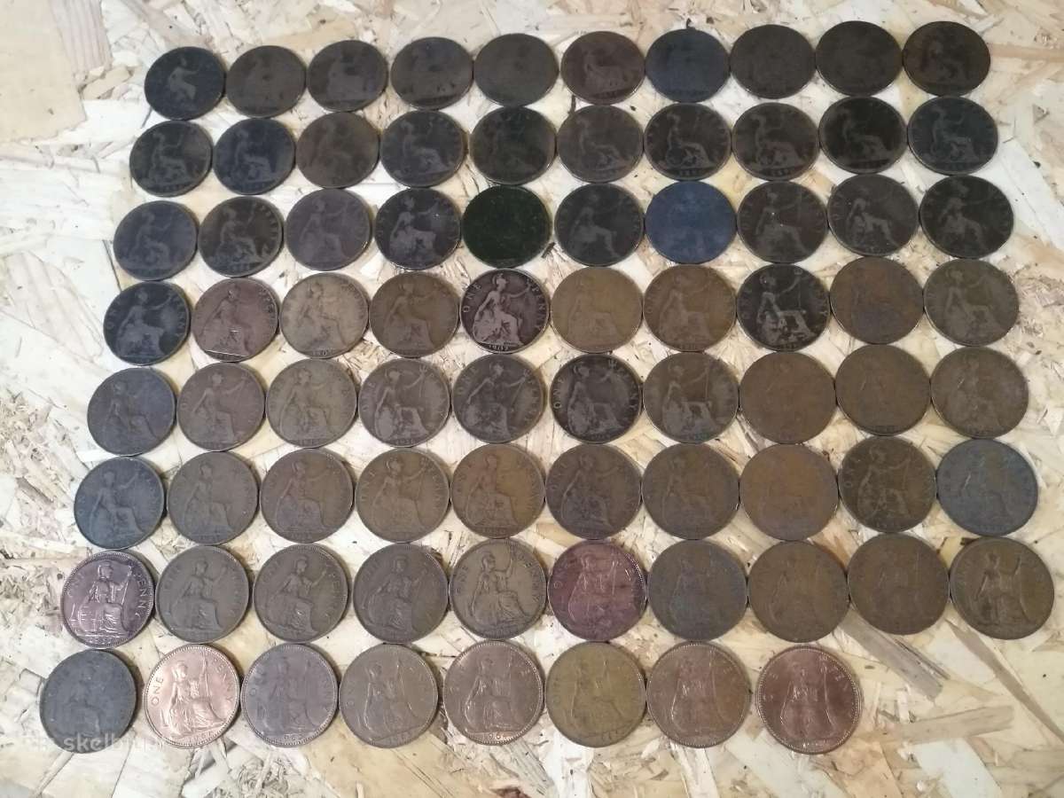 One Penny monetos nuo 1860-1967, 79 metai.