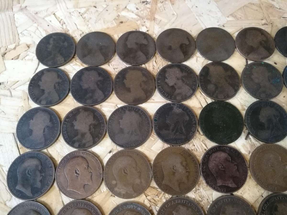One Penny monetos nuo 1860-1967, 79 metai. - nuotraukos Nr. 8