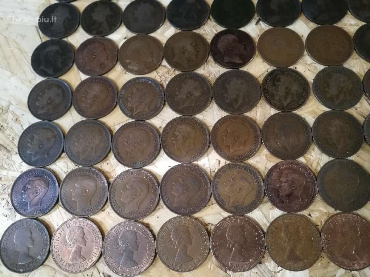 One Penny monetos nuo 1860-1967, 79 metai. - nuotraukos Nr. 10