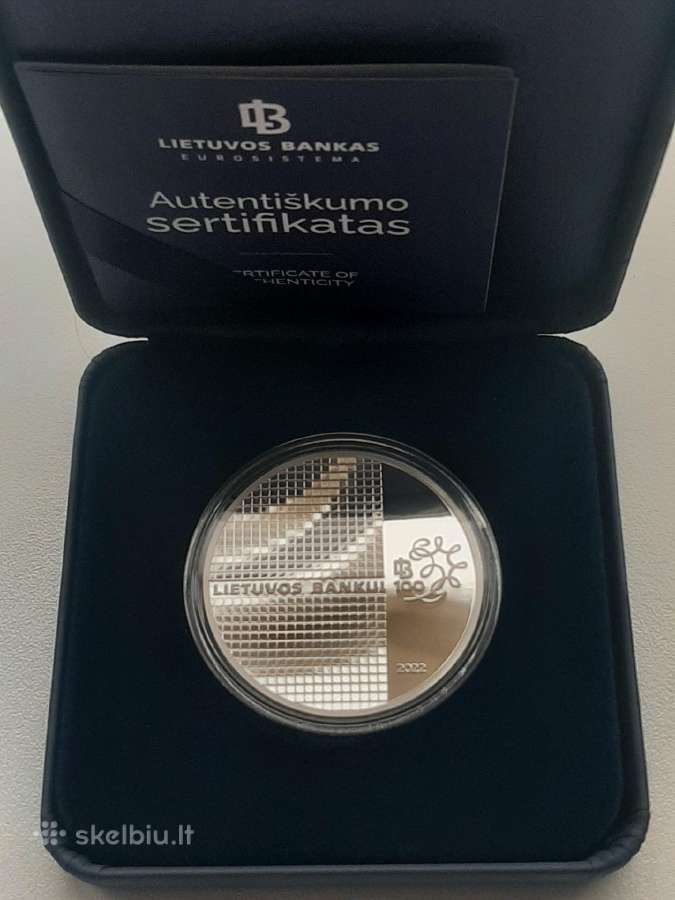 20 euru monieta Lietuvos banko sukakčiai