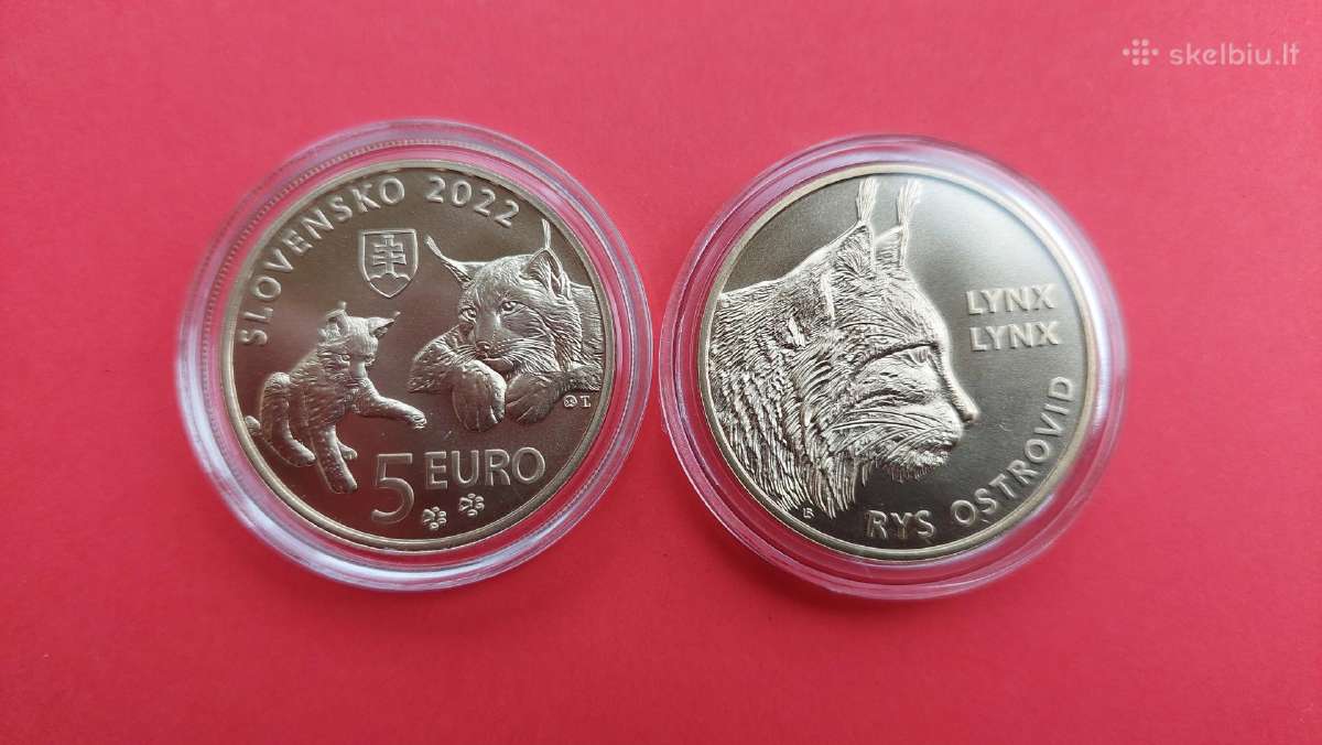 Slovakija 2022m 5 € Lūšis Unc