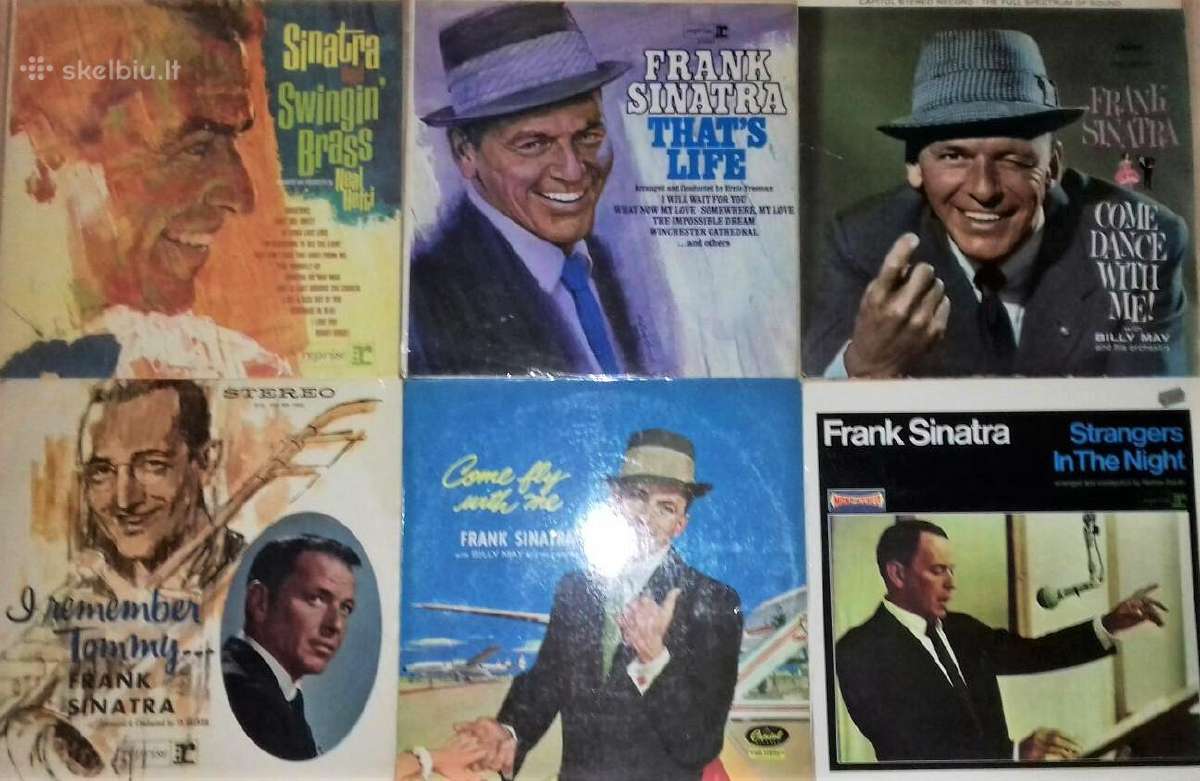Plokštelės, originalai, Sinatra, Holiday ir kt.