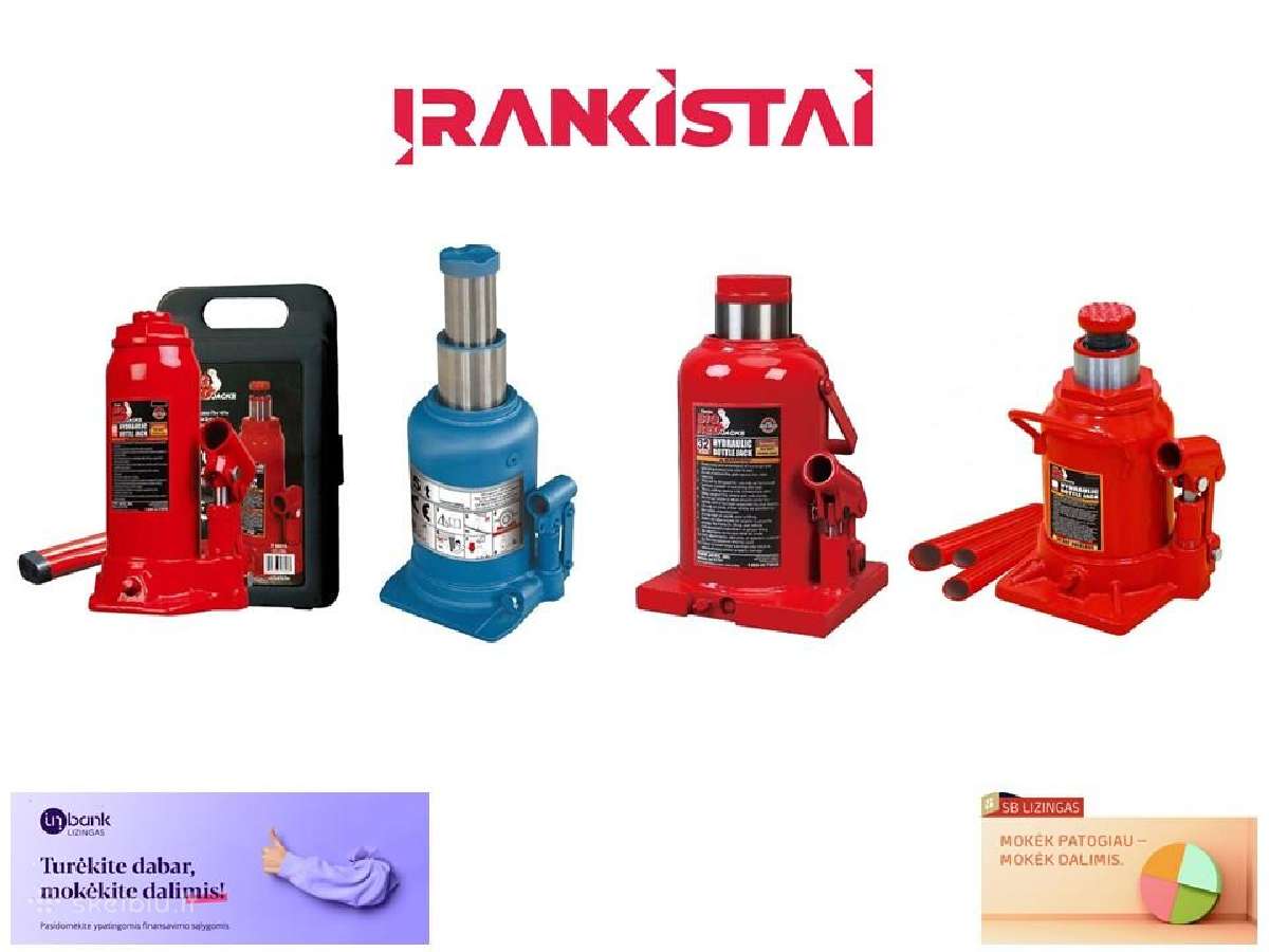 Hidrauliniai domkratai nuo 24 Eur nuo 2t iki 50t