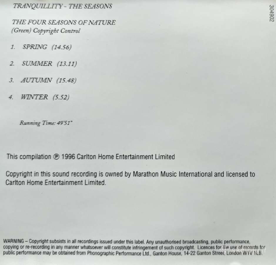 Tranquility seasons / CD 22 - nuotraukos Nr. 3
