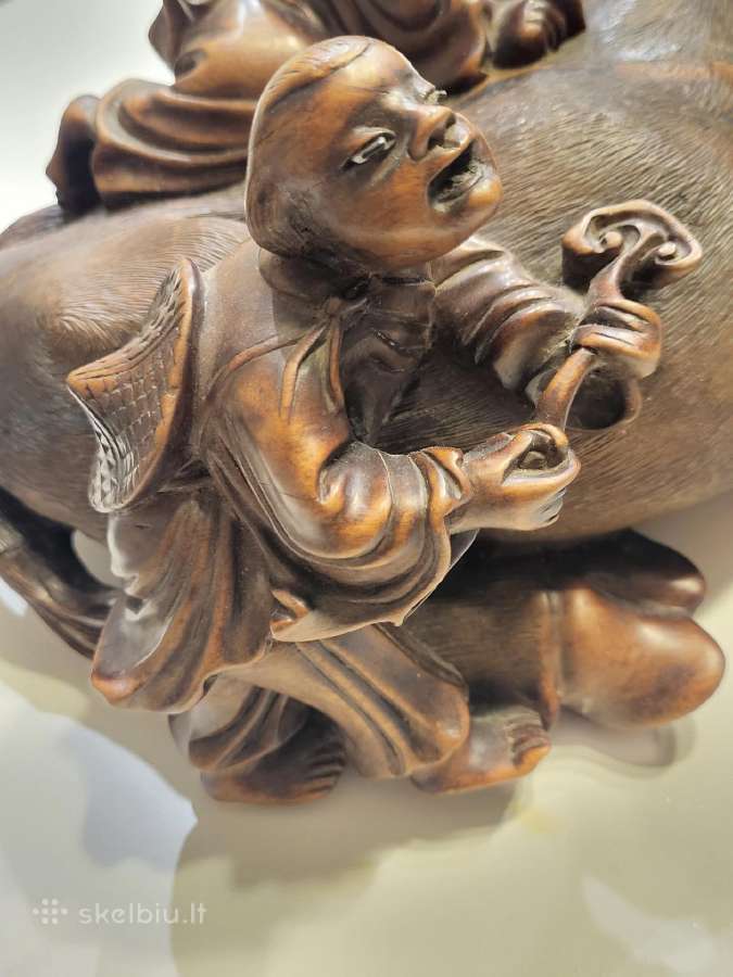 Didele ispodinga antikvarine medine figurele - nuotraukos Nr. 13