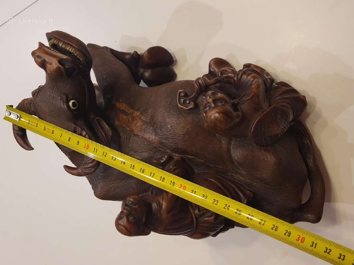 Didele ispodinga antikvarine medine figurele - nuotraukos Nr. 14