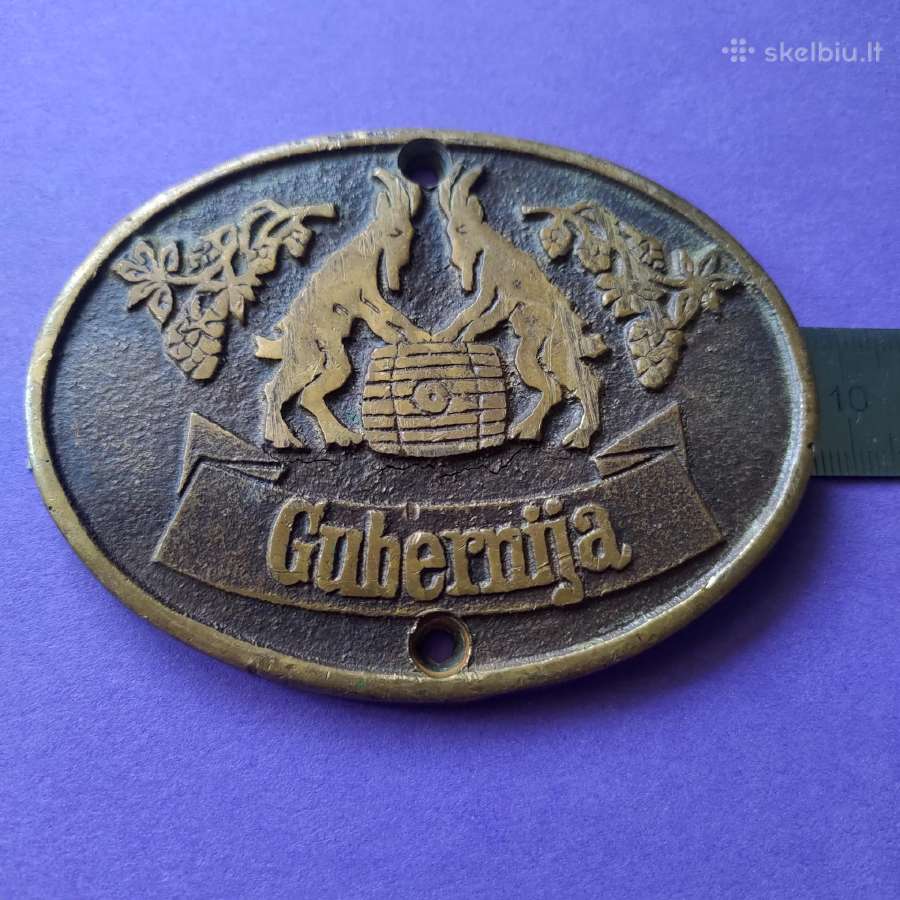 Alaus daryklos "Gubernija" žalvarinė lentelė.