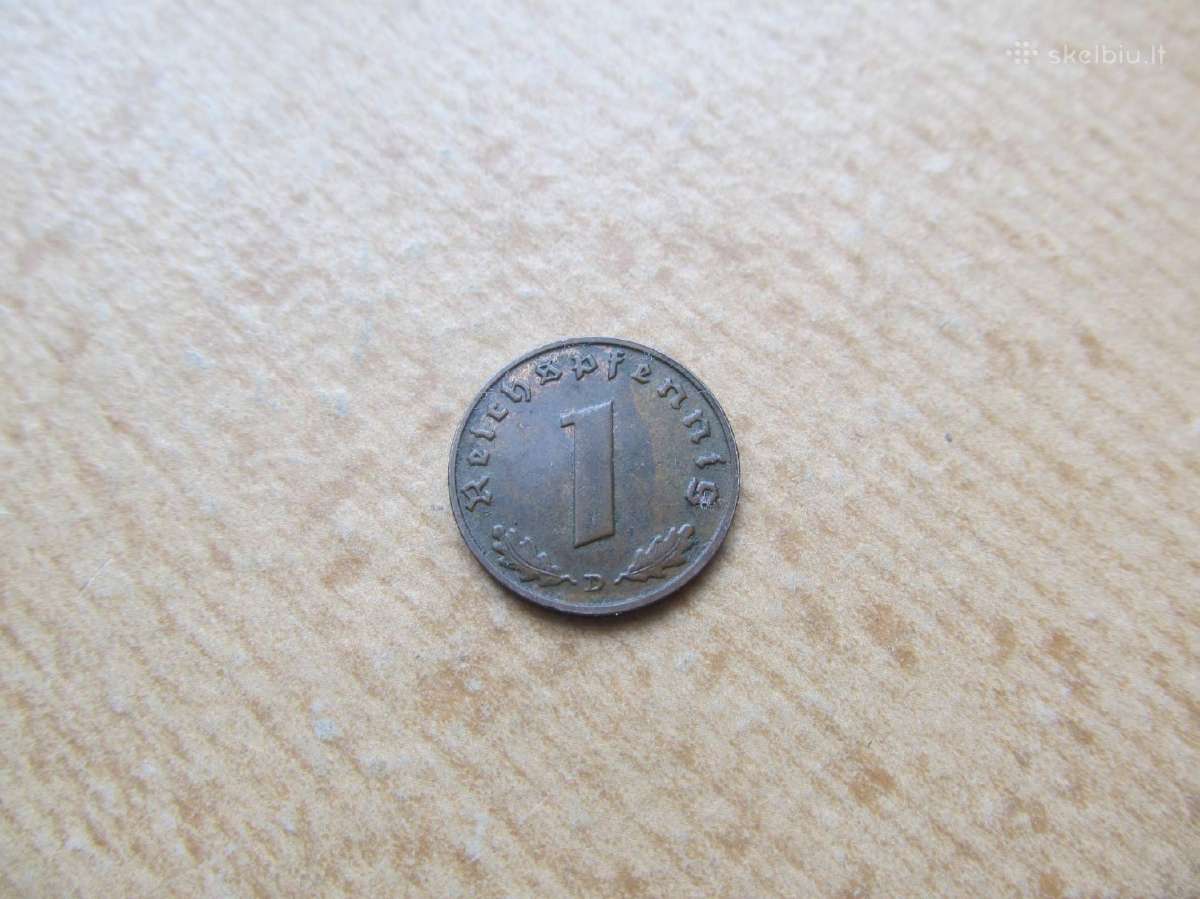 1 reichspfennig , Vokietija , 1939 D, E, G, J