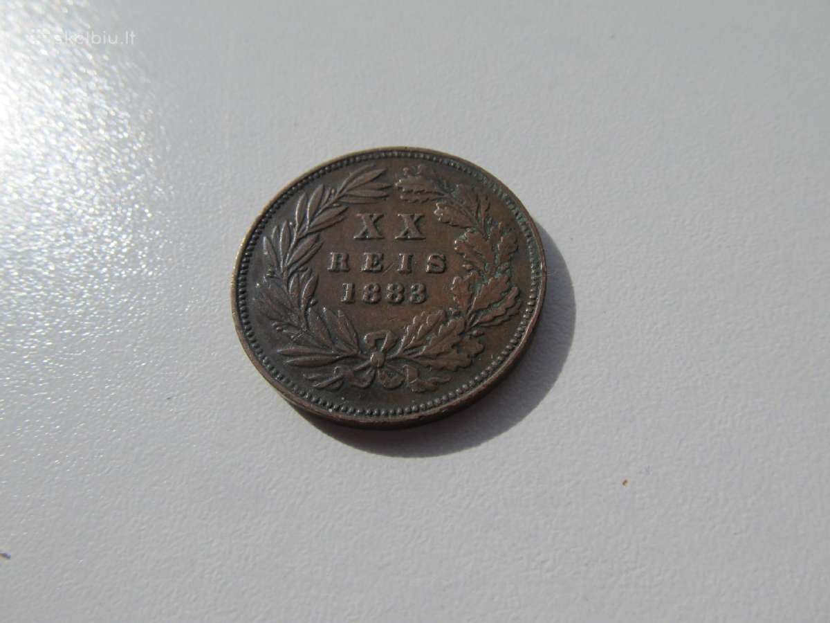 20 reis , Portugalija , 1883