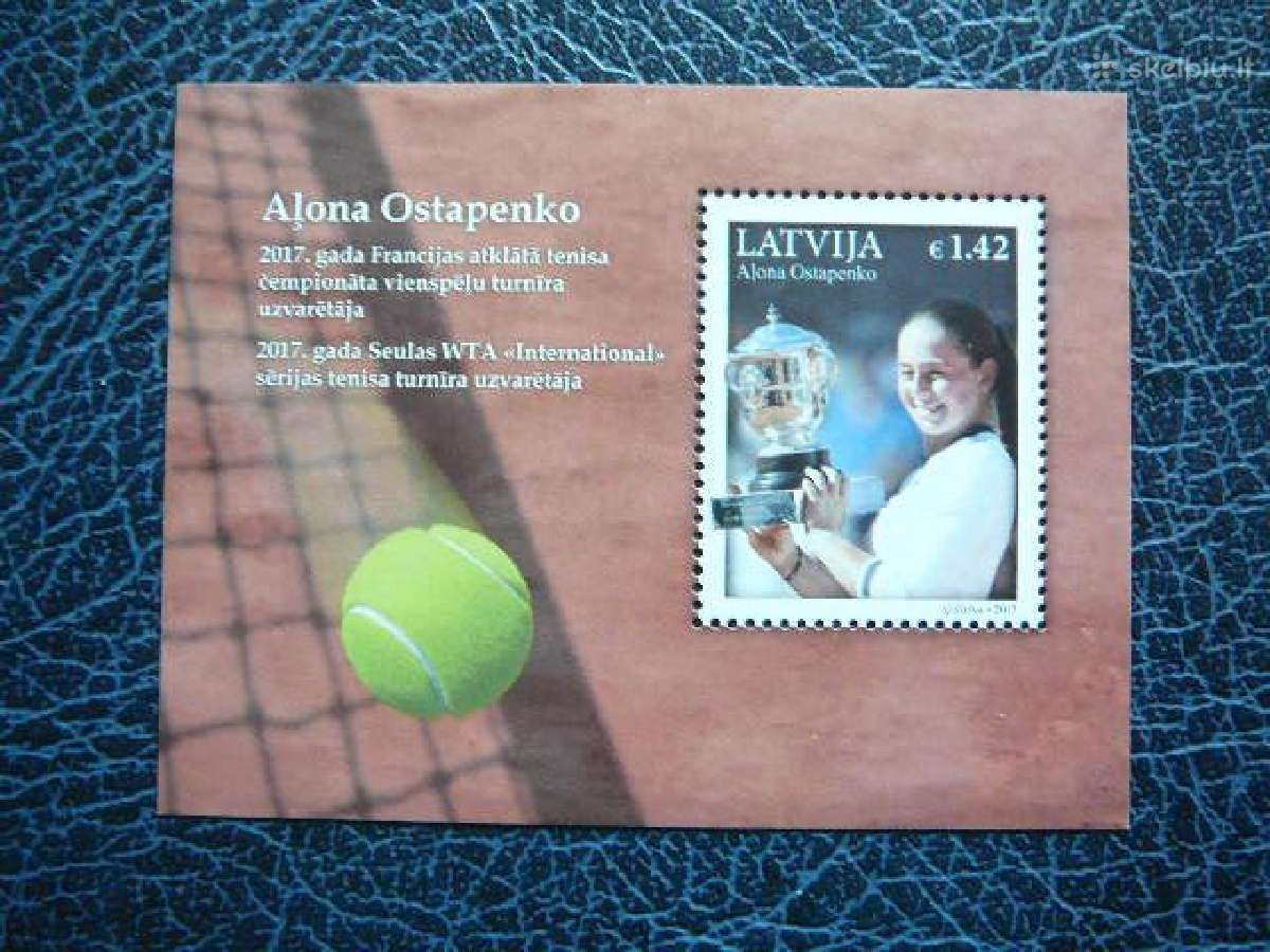 Lauko tenisas Latvija 2017 Mnh llt1031