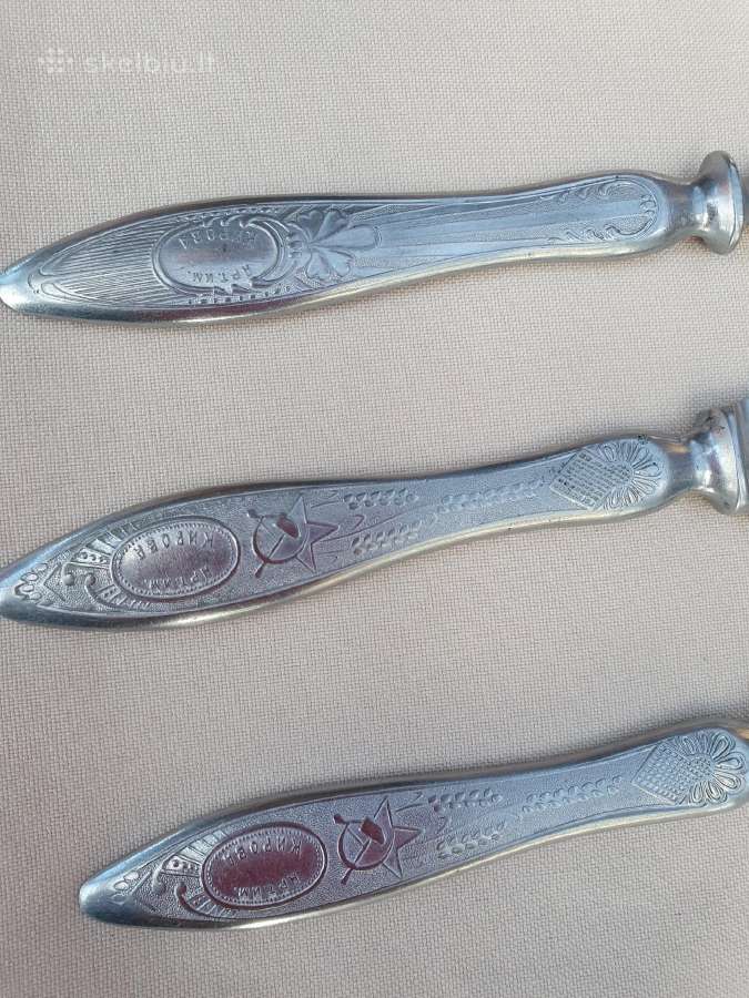 Stalo peiliai ir šakutės / tarybinė Russian Art - nuotraukos Nr. 13