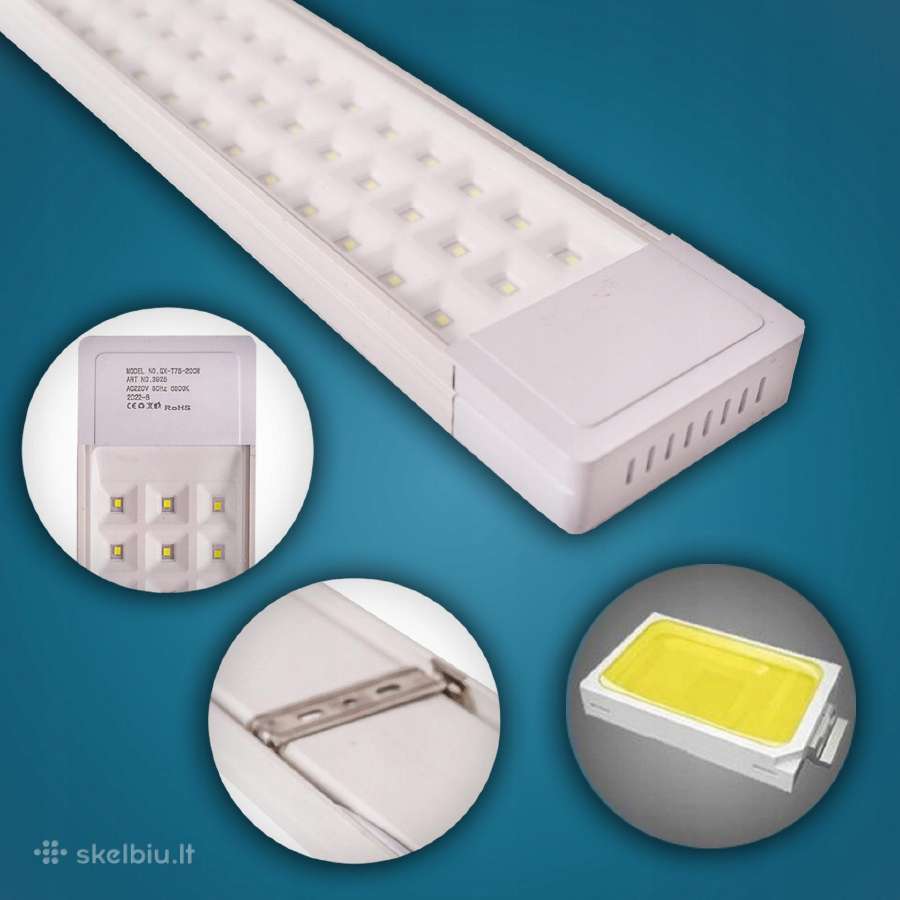 LED šviestuvai 40-160w-480w.6500/4000k 60/120cm T8 - nuotraukos Nr. 2