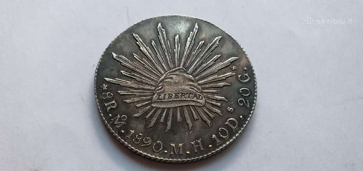 1890 8 realiai , Unc, su kalyklos blizgesiu