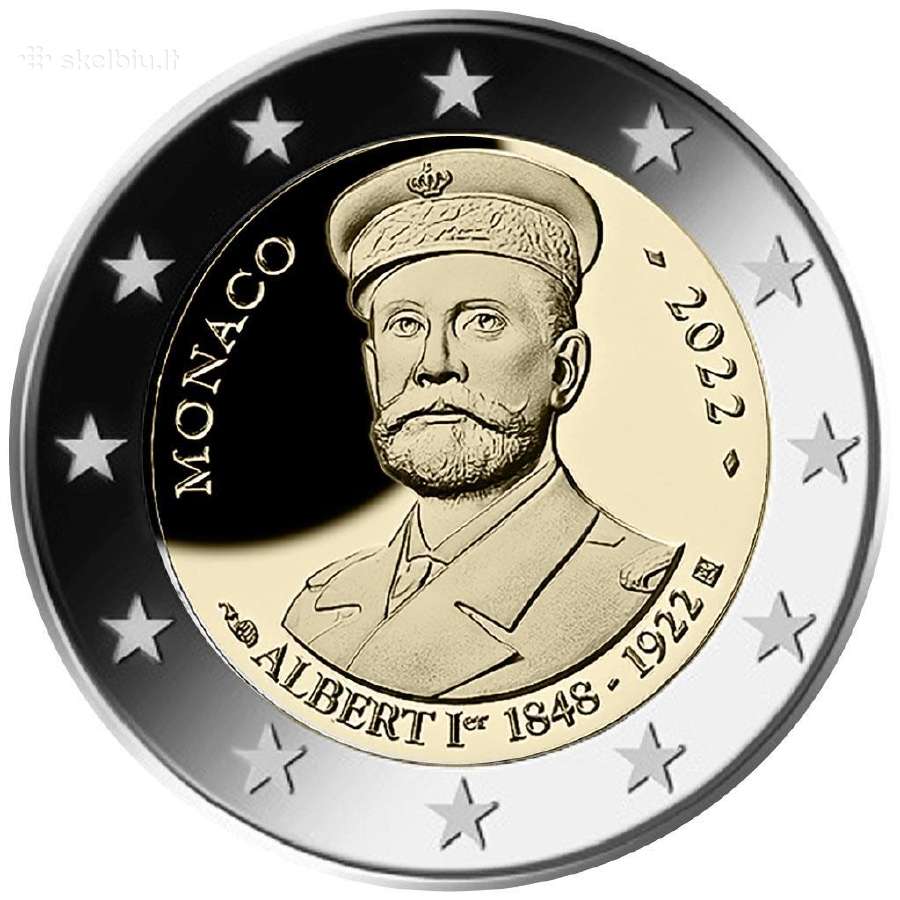 2 eurų Monako Unc proginės monetos